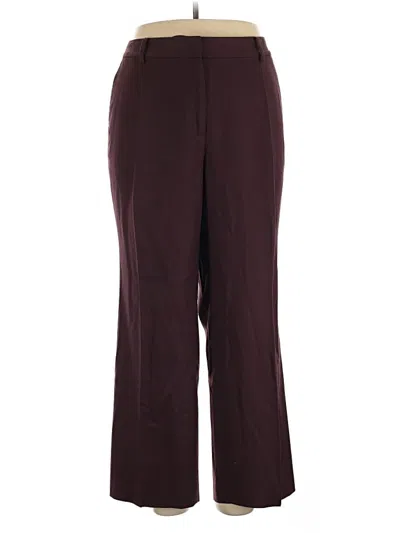 Pre-owned Talbots Wool Pants In Burgundy