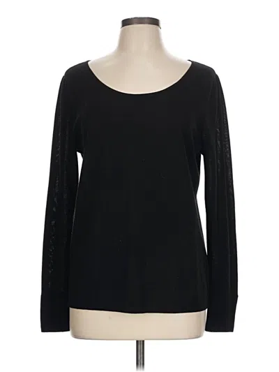 Pre-owned Talbots Wool Pullover Sweater In Black