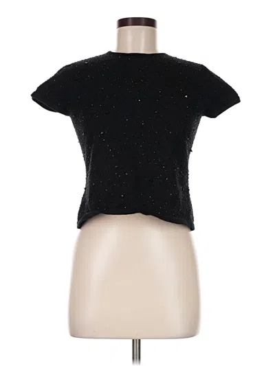 Pre-owned Talbots Wool Pullover Sweater In Black