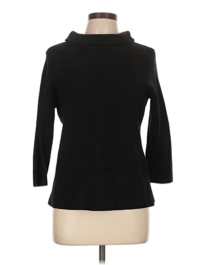 Pre-owned Talbots Wool Pullover Sweater In Black