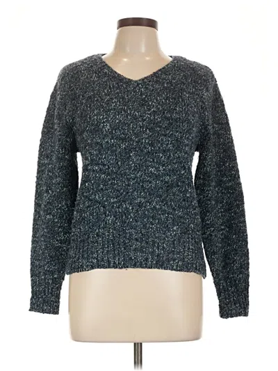 Pre-owned Talbots Wool Pullover Sweater In Blue