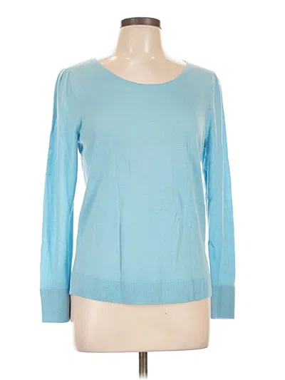 Pre-owned Talbots Wool Pullover Sweater In Blue
