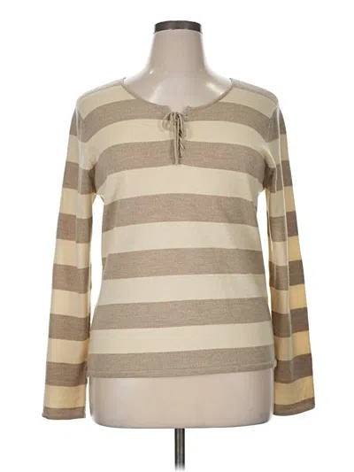 Pre-owned Talbots Wool Pullover Sweater In Brown