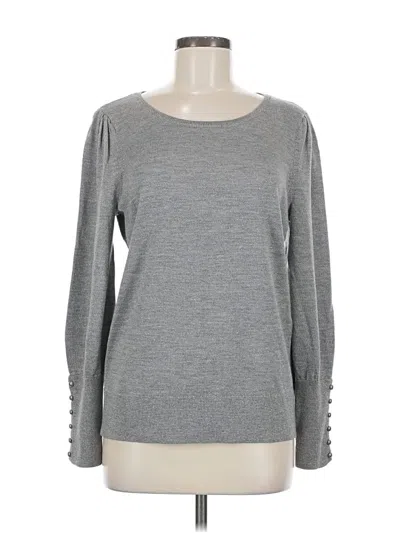 Pre-owned Talbots Wool Pullover Sweater In Gray