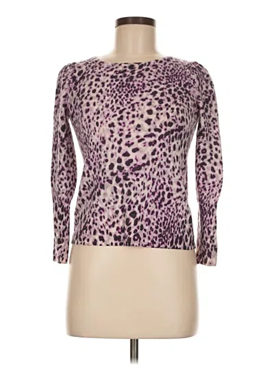 Pre-owned Talbots Wool Pullover Sweater In Purple