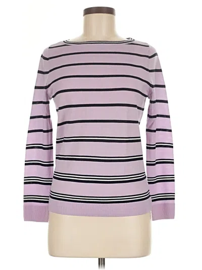 Pre-owned Talbots Wool Pullover Sweater In Purple