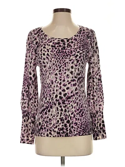 Pre-owned Talbots Wool Pullover Sweater In Purple