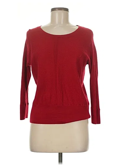 Pre-owned Talbots Wool Pullover Sweater In Red