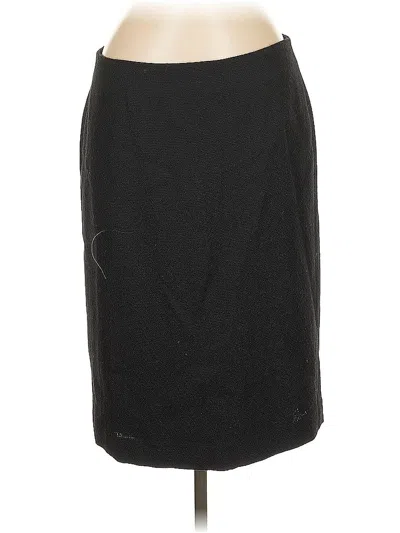 Pre-owned Talbots Wool Skirt In Black