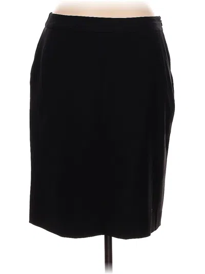 Pre-owned Talbots Wool Skirt In Black