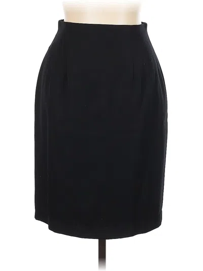 Pre-owned Talbots Wool Skirt In Black