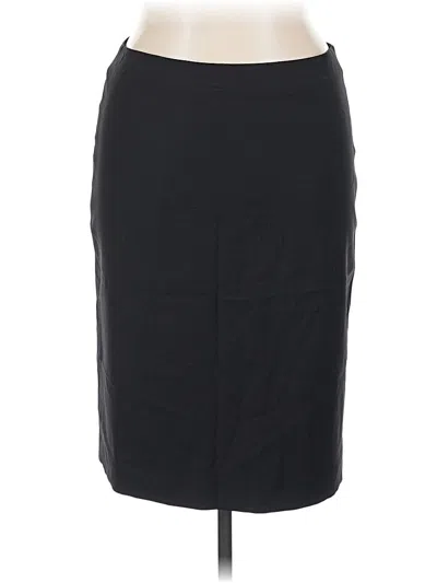 Pre-owned Talbots Wool Skirt In Black