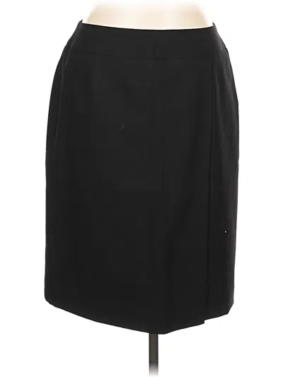 Pre-owned Talbots Wool Skirt In Black