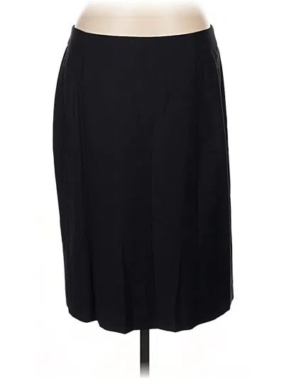 Pre-owned Talbots Wool Skirt In Black