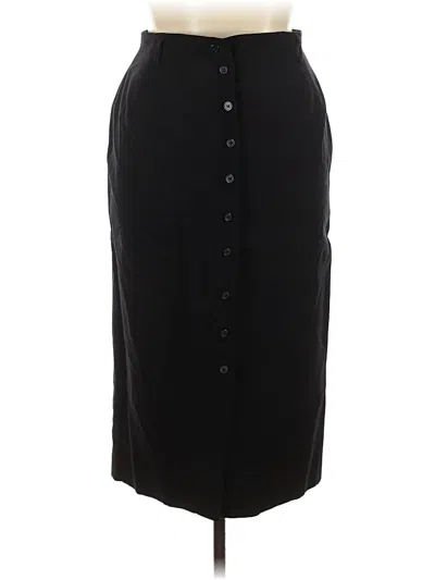 Pre-owned Talbots Wool Skirt In Black