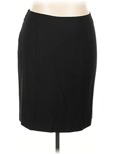 Pre-owned Talbots Wool Skirt In Black