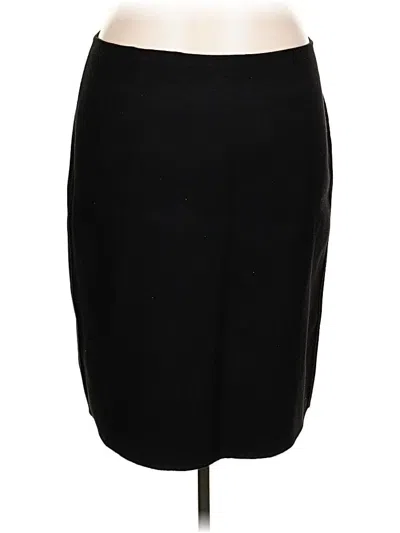 Pre-owned Talbots Wool Skirt In Black