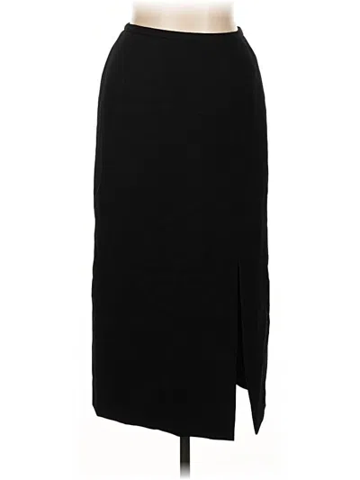 Pre-owned Talbots Wool Skirt In Black