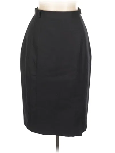 Pre-owned Talbots Wool Skirt In Black