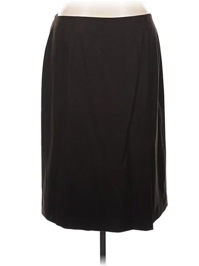 Pre-owned Talbots Wool Skirt In Black