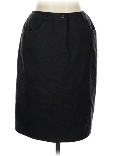 Pre-owned Talbots Wool Skirt In Black