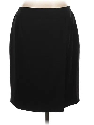 Pre-owned Talbots Wool Skirt In Black