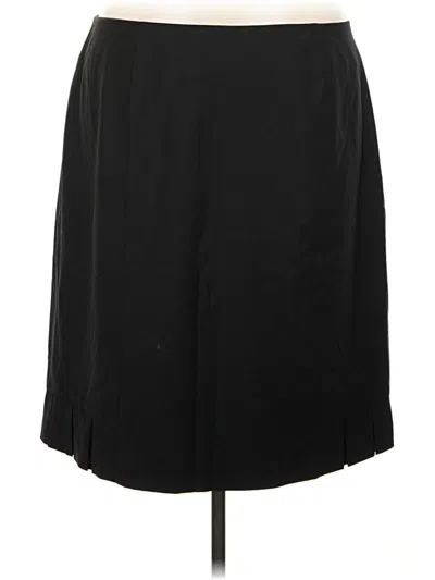 Pre-owned Talbots Wool Skirt In Black