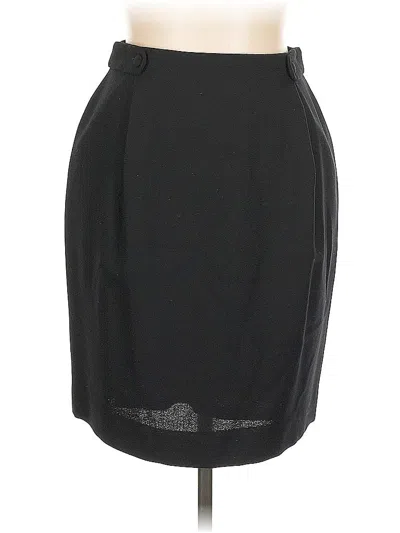 Pre-owned Talbots Wool Skirt In Black