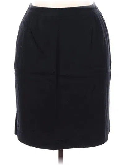 Pre-owned Talbots Wool Skirt In Black
