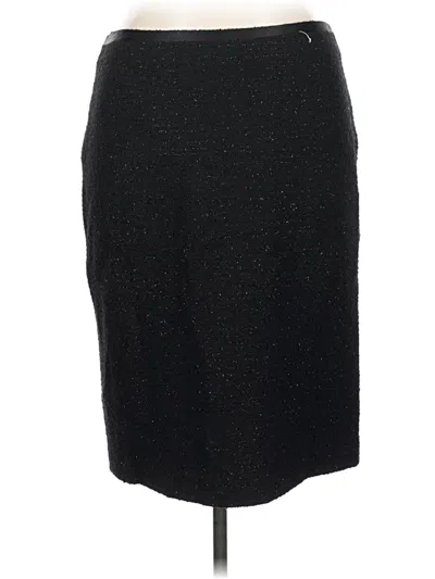 Pre-owned Talbots Wool Skirt In Black