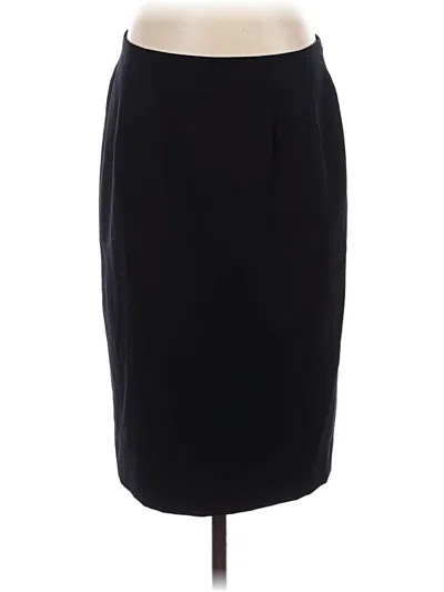 Pre-owned Talbots Wool Skirt In Black