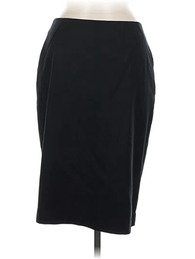 Pre-owned Talbots Wool Skirt In Black