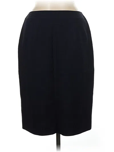Pre-owned Talbots Wool Skirt In Black