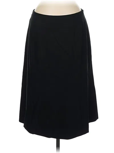 Pre-owned Talbots Wool Skirt In Black