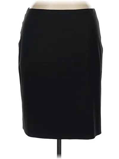 Pre-owned Talbots Wool Skirt In Black