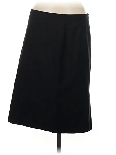 Pre-owned Talbots Wool Skirt In Black
