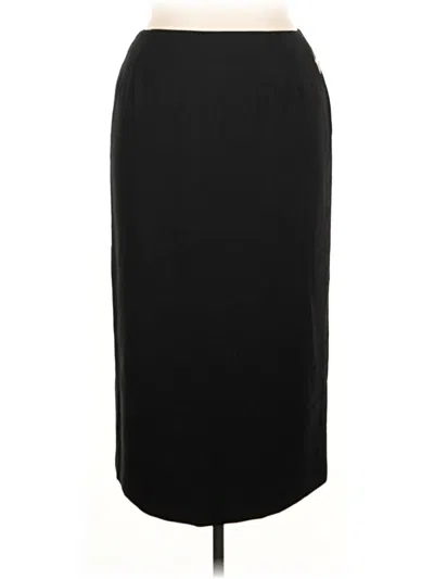 Pre-owned Talbots Wool Skirt In Black
