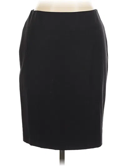 Pre-owned Talbots Wool Skirt In Black