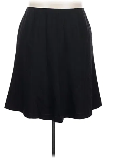 Pre-owned Talbots Wool Skirt In Black