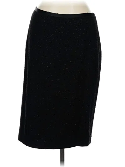 Pre-owned Talbots Wool Skirt In Black