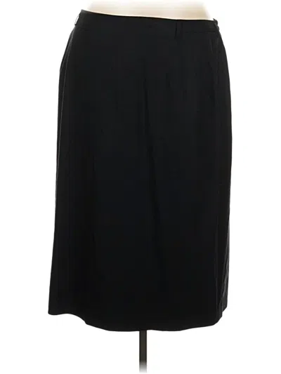 Pre-owned Talbots Wool Skirt In Black