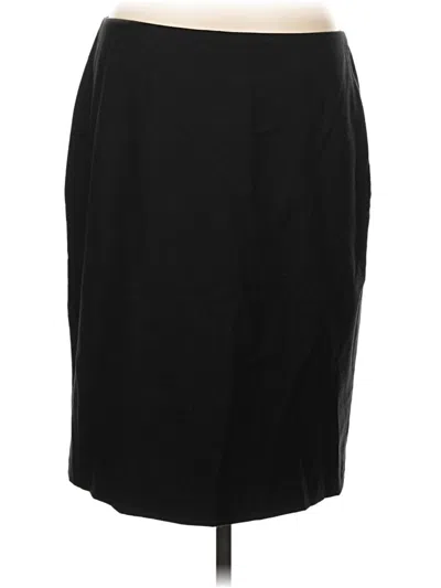 Pre-owned Talbots Wool Skirt In Black