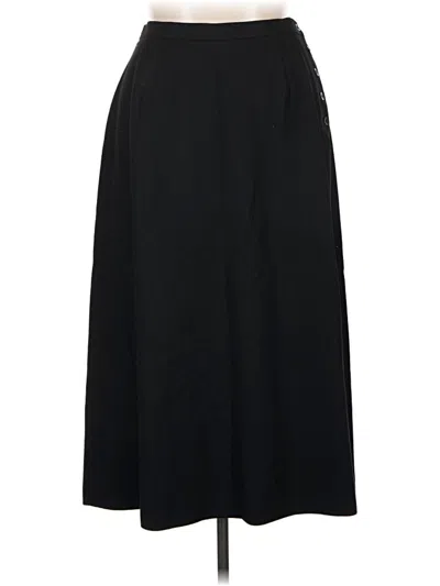 Pre-owned Talbots Wool Skirt In Black