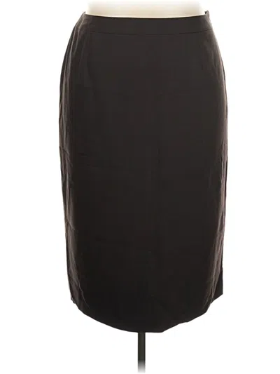 Pre-owned Talbots Wool Skirt In Black