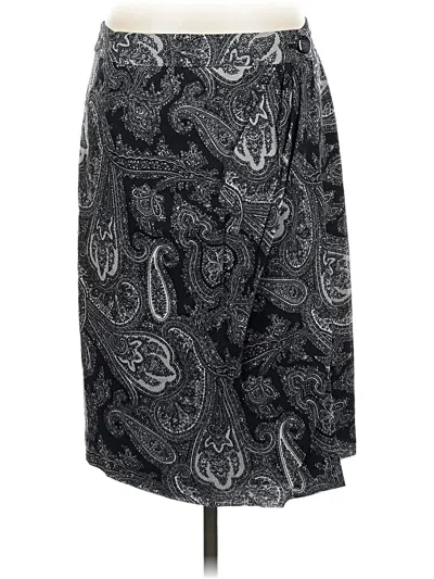 Pre-owned Talbots Wool Skirt In Black