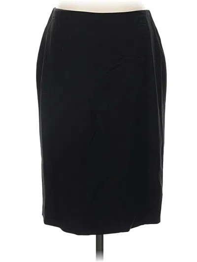 Pre-owned Talbots Wool Skirt In Black