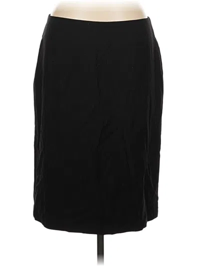 Pre-owned Talbots Wool Skirt In Black
