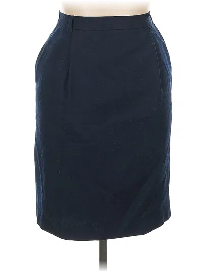 Pre-owned Talbots Wool Skirt In Blue