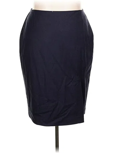 Pre-owned Talbots Wool Skirt In Blue