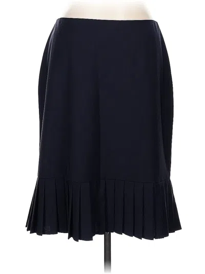Pre-owned Talbots Wool Skirt In Blue